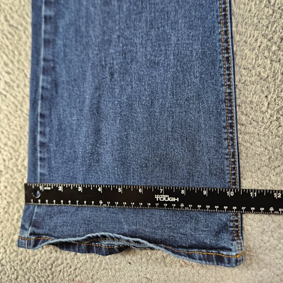 Rock & Roll Cowgirl Jeans Women 26x32 (28x31) Blue Bargain Button Flare Wide Leg - Picture 11 of 16